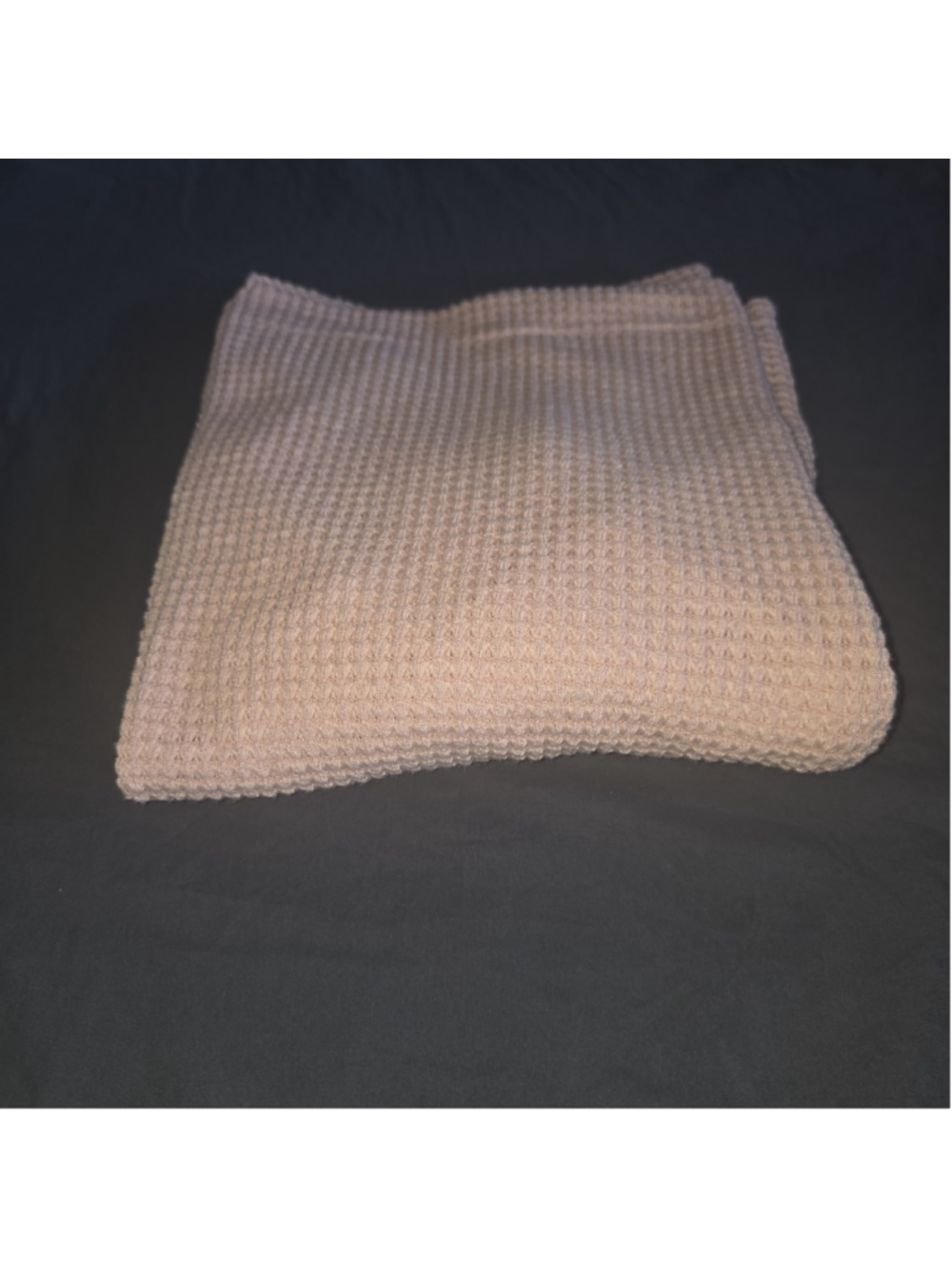Women's Unbranded Waffle Knit Long Sleeve Top Beige Size M
